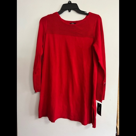 Red new‎ NWT S SMALL Alfani Red tunic sweater - Picture 1 of 4